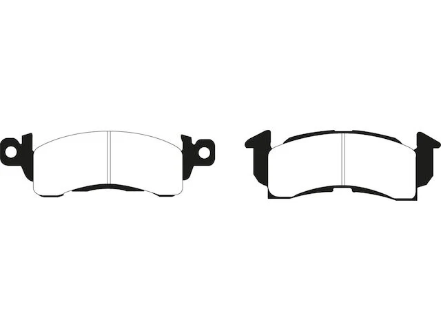 Conjunto de pastilhas de freio dianteiro para 1969-1977 Pontiac LeMans 1970 1971 1972 1973 MS742NX - Imagem 1 de 4