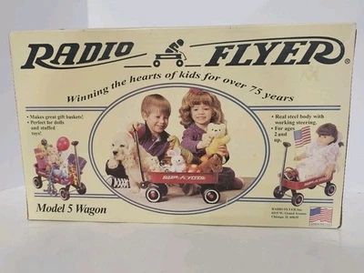 Mini vagón de acero vintage 1995 Radio Flyer juguete rojo modelo 5 - sellado nuevo en caja Foto 1 de 3