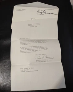 vintage letter 1966 Independence Missouri Harry Truman secretary Rose A. Conway - Picture 1 of 3