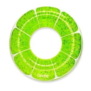 42" Lime Green Glitter Pool Ring Float, Ages 8+ - Picture 1 of 10