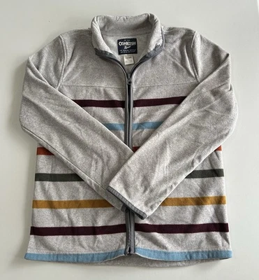 Osh Kosh B’Gosh Full Zip Boys Top Size 14 Stripes Soft Stretchy  - Image 1 of 4