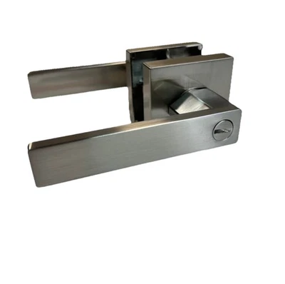 (Pacote com 1) Maçaneta de porta de privacidade interior universal cetim níquel cama/banho - Imagem 1 de 3