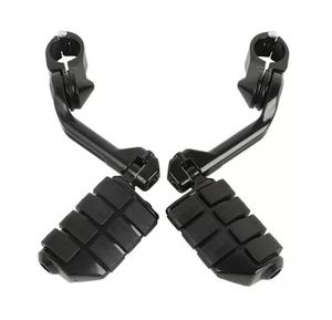 Protector de motor de carretera Benlari negro 1-1/4" clavijas de pie en ángulo largo aptas para Harley - Imagen 1 de 15