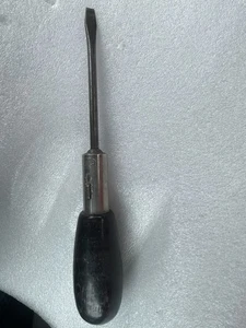 Antique Vintage Dunlop Germany Ratcheting Screwdriver Wood Handle Strait Blade - Picture 1 of 7