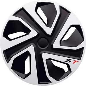 16" Wheel Trims For FORD TRANSIT CUSTOM Premium Covers Hub Caps Silver & Black - Picture 1 of 5