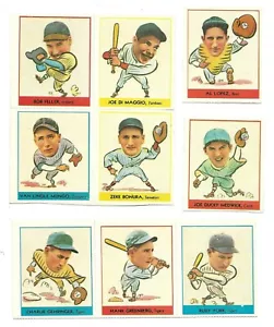 Dover baseball card reprints 1938 GOUDEY BIG LEAUGUE GUM lot of 9 Joe Dimaggio - Picture 1 of 2