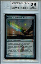 MTG Sword of Body & Mind BGS 8.5 FTV Relics Mystic Foil Magic Card Amricons1068