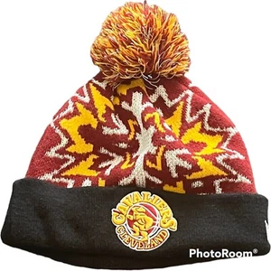 Cleveland Cavaliers Glow Knit Cap NBA New Era BEANIE POM Cavs Hat Men Size - Picture 1 of 8