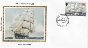 Historic Ship Manx King Karran Fleet Isle Of Man GB Colorano Silk FDC 1984 - Picture 1 of 1