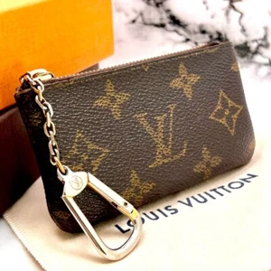 LOUIS VUITTON Estuche para llaves de monedas Pochette Cles monograma lona marrón M62650 sin caja - Imagen 1 de 14