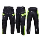 Mens HiVis Motorbike, Motorcycle  Trousers,  Cordura Textile CE Approved Armour