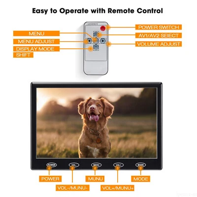 Portable USB Monitor 7" LCD Screen AV VGA HDMI Built-in Speaker for PC Camera - Image 1 of 4