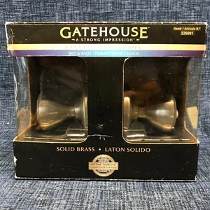 Bed And Bath Door Lockset Satin Nickel New in Box - Picture 1 of 9