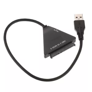 USB 3.0 SATA Converter Cable w/ DC 12V Power Adapter for 2.5"3.5" Hard Drive HDD - Picture 1 of 6
