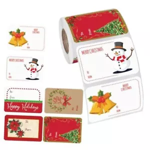 250 pezzi 2 x 3 pollici etichette regalo di Natale adesivi, etichetta regalo autoadesiva Natale - Foto 1 di 7