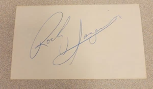 ROCKY SAGANIUK SIGNED 3x5 INDEX CARD NHL AUTOGRAPH MAPLE LEAFS PENGUINS AUTO AHL - Picture 1 of 1