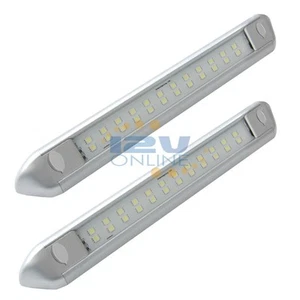 2PCS 12V 10" Silver LED Awning Porch Lights RV Trailer Exterior Light Fixture - Bild 1 von 9