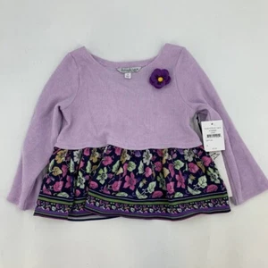 Pippa and Julie Kid's Long Sleeve Sweater Floral Dress Size 5 NWT - Picture 1 of 12