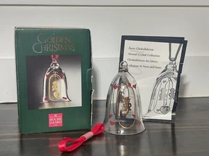 Vintage HOLMEGAARD 2001 Annual Christmas Crystal Bell Gingerbread Man - Bild 1 von 7