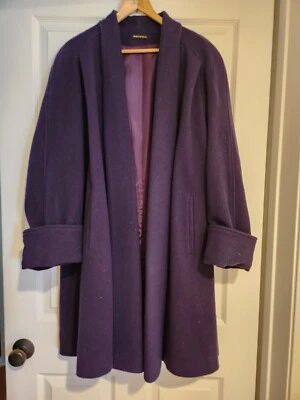 Vintage Purple Made In USA 100% Wool Swing Princess Coat, Sz 12 - Image 1 of 4
