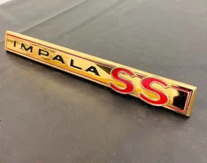Chevy Impala SS 1964 64 emblema de maletero chapado en oro de 24 k - Imagen 1 de 1