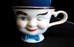90s Baileys Cup Blue Bowtie Yum Face Winking Eye Limited Edition - Picture 1 of 5