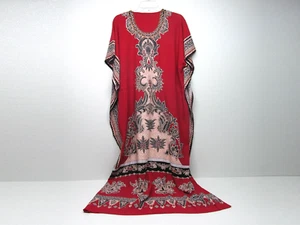 Kencana Ayu Batik Halus Women's Dress Red Rayon Long One Size - Picture 1 of 7