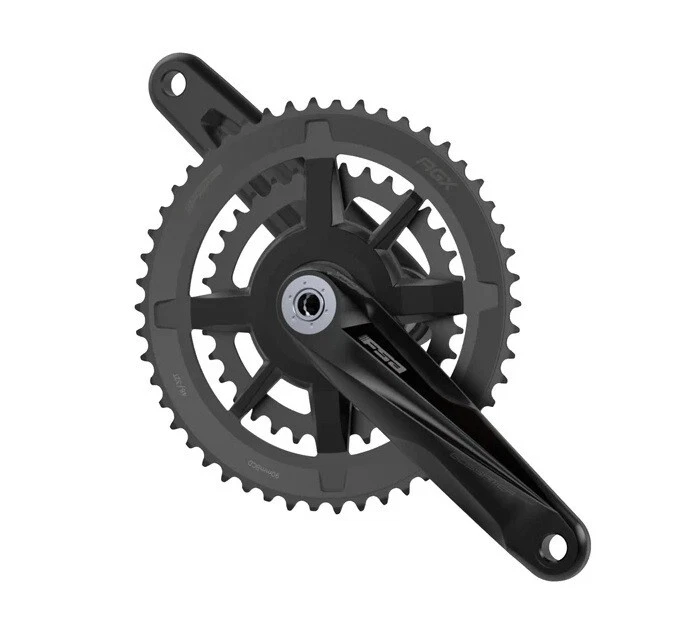 FSA Gossamer Pro 2x 48/32T 172.5mm Gravel/Road Crankset Black - Image 1 of 1
