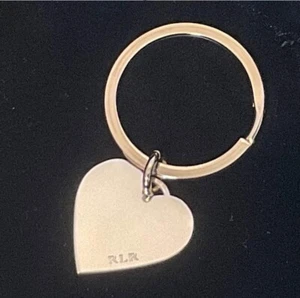 Ralph Lauren Romance Heart Pendant Keychain R.L.R. Silver Tone New In Pkg - Picture 1 of 6