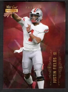 2021 Justin Fields Wild Card Football Matte Rookie RC Premier Ohio St MBC-2 - Picture 1 of 2