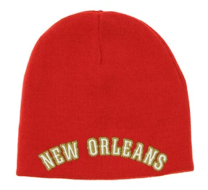 Adidas NBA Youth New Orleans Pelicans Reversible Draft Knit Cuffless Hat, Red - Picture 1 of 2