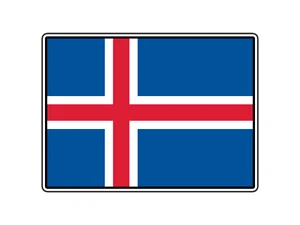 #2617 Bandera de Islandia Impermeable Vinilo Adhesivo Calcomanía Troquelada - Imagen 1 de 1