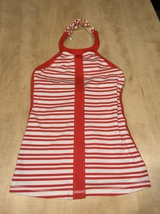 Lululemon Hip To Be Zen Neckholder Twin Stripe Love Rot Gr. 4 - Bild 1 von 4