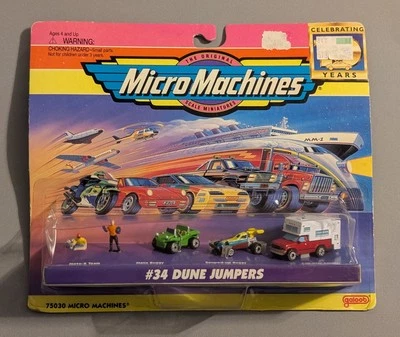 Vtg 1996 Micro Machines Dune Jumpers #34 - Galoob - 90s Toys - Buggy Moto Camper - Image 1 of 4