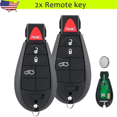 2 para Dodge Challenger Chrysler 300 2008-2014 entrada sin llave mando a distancia 4B Foto 1 de 4