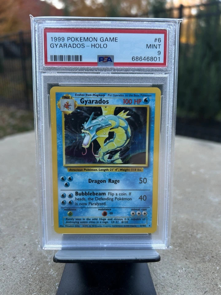 1999 POKÉMON BASE SET UNLIMITED #6 GYARADOS - HOLO - PSA 9  - Image 1 of 2