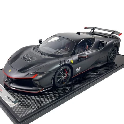 Modellino Auto BBR Models 1/12 Ferrari SF90XX Stradale Matt Black C. Leclerc LTD - Immagine 1 di 4