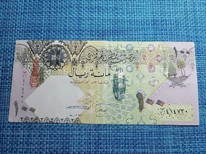 🇶🇦 Qatar 100 Riyals  2007 P-26 P-26a.1 banknotes  081125-6 - Picture 1 of 2
