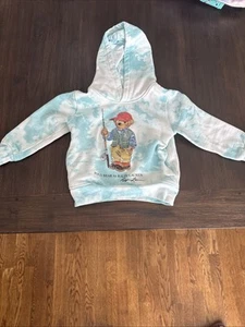 Polo Bear Ralph Lauren Youth Boys 4 Tie Dye Hoodie - Excellent - Picture 1 of 11