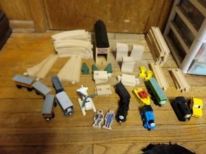 Lote de tren de madera Thomas Tank Engine de colección pista de construcción - Imagen 1 de 13