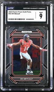 2023 Panini Prizm Draft Picks DK Metcalf #33 Football CGC 9 - Picture 1 of 2