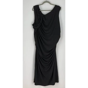 Lane Bryant schwarzes ärmelloses Midikleid mit Rüschen. Damen Größe 24 - Bild 1 von 9