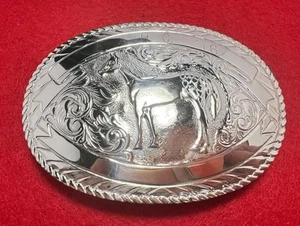 Crumrine Appaloosa Horse Western Trophy Vintage Sam Marco's Belt Buckle EB-1 - Picture 1 of 7