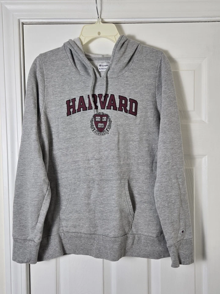 Champion Harvard University Sudadera con Capucha Juvenil Talla XL Gris Jaspeado Foto 1 de 4