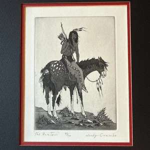 Woody Crumbo Indianer Potawatomi Radierung "The Hunter" Limited Edition - Bild 1 von 14