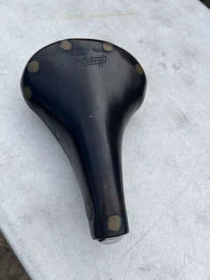 Sillín de cuero vintage Ideale 92 Diagonale Rebour Signature Foto 1 de 4