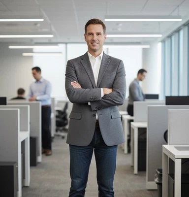 HUGO BOSS Rossellini Men 38S Blazer Gray Striped Textured Wool Sport Jacket - Image 1 of 4