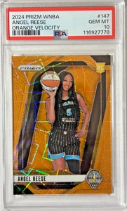 2024 PANINI WNBA PRIZM ORANGE VELOCITY 147 ROOKIE ANGEL REESE CHICAGO SKY PSA 10 - Picture 1 of 2