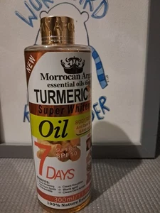 Morrocan Argan Essential Oils 6 In 1 Turmeric Super Whitening Oil 300ml Spf 50+ - Picture 1 of 6