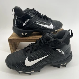 Nike Alpha Menace 2 Shark Football Kids Cleats Size 1Y W BV0150-001 Preowned - Picture 1 of 9
